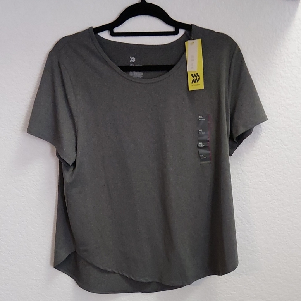 All in Motion Charcoal Short Sleeve Tee
